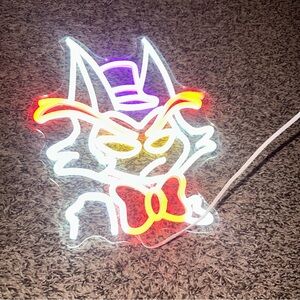 Colorful Neon Cat Sign